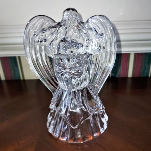 Vintage DePlomb Crystal Angel Candle Holders Set of 2 - Picture 13 of 15